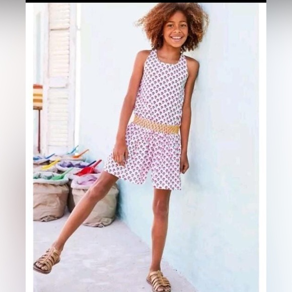 Boden Other - Boden British Style Pink Floral Romper - Sleeveless, Smock Waist, 9-10, MSRP $68